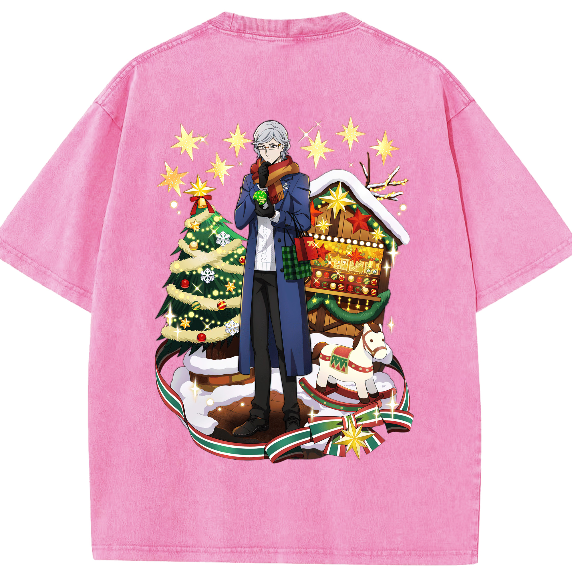 （画像用） 文豪ストレイドッグス Bungo Stray Dogs 綿100% ヴィンテージ風 半袖Tシャツ（背面プリント）
